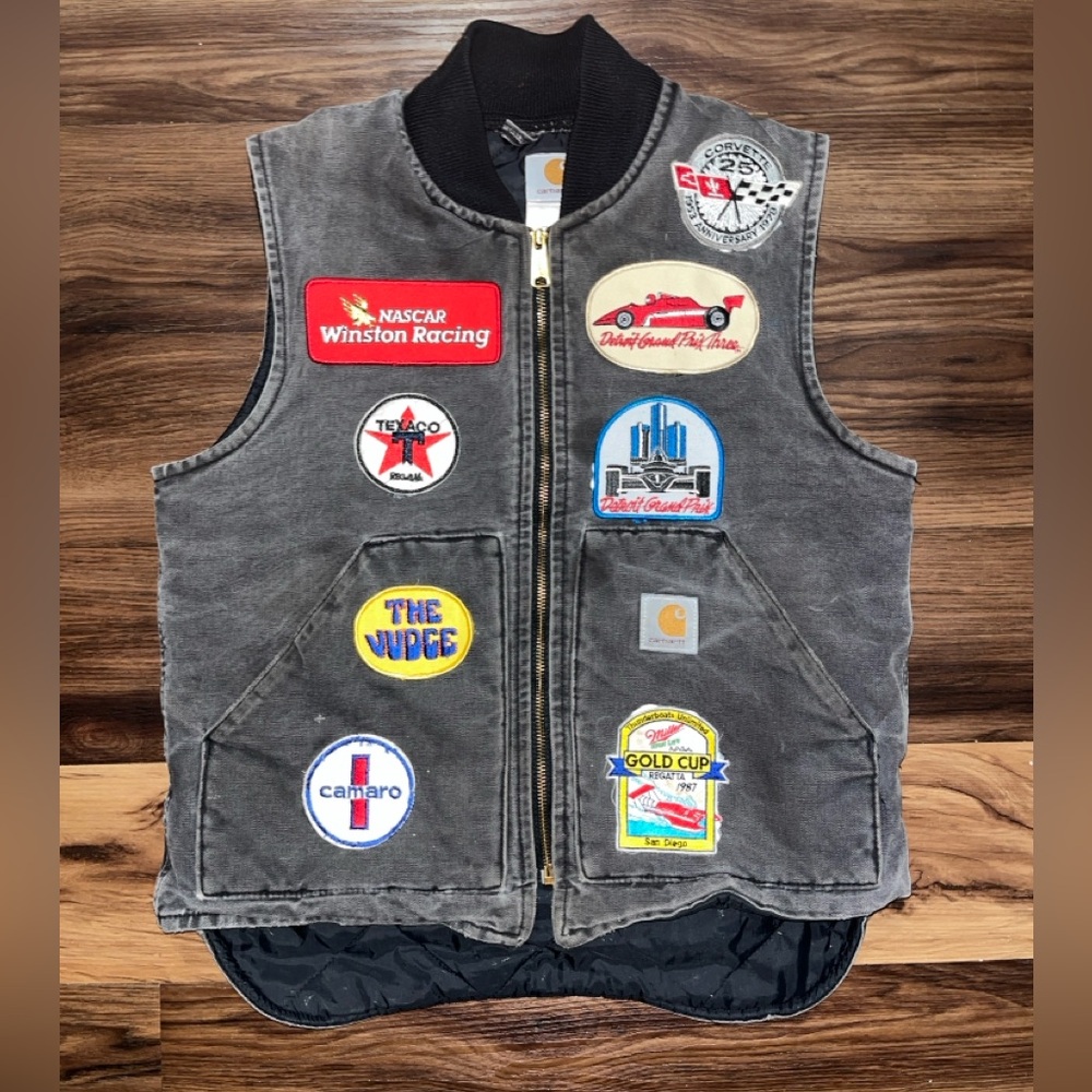 Vintage Carhartt patch vest